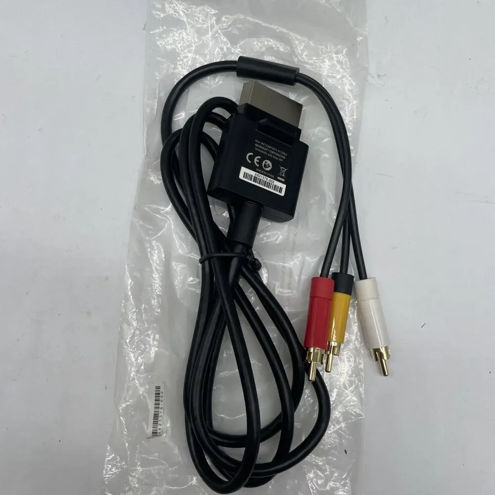 Genuine Microsoft Xbox 360 Composite AV RCA Cable OEM New Open Box
